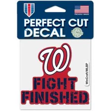 Perfect Cut Decal WASHINGTON NATIONS Fight Finished Baseball MLB Licensed NEW