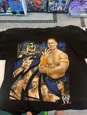 Vintage WWE boys 14/16 t-shirt used Cena Jericho Undertaker Orton HHH Mysterio