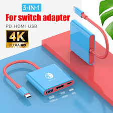 Nintendo Switch Dock USB-C Hub Adapter 4K HDMI Docking Station Portable TV 3.0