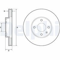 2X Delphi Bremsscheibe BG4671C FüR Aveo T300 Chevrolet LPG