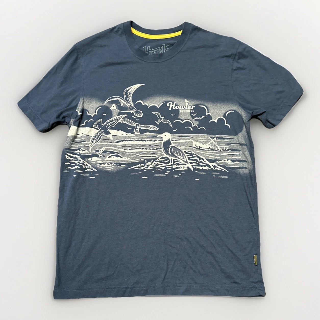 Howler Bros Shirt Adult Medium Blue Graphic Print Crewneck Select Tee