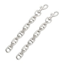 2Pcs 17cm/6.7" Alloy Purse Strap Extender Bag Chain for Handbag Clutch, Silver