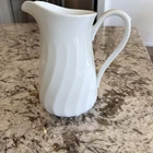 Collectible Corning  Enhancements White Swirl Pitcher