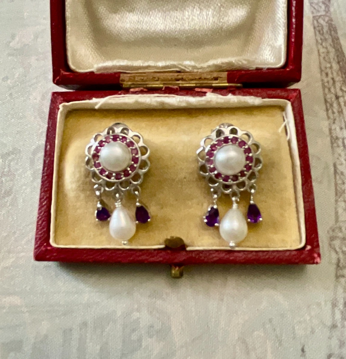 Boucles D'oreilles Clous Argent 925 Avec Opale - Fait Main Inde - Neuf