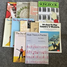 Pacchetto libri spartiti organo tastiera pianoforte x 11 libri tascabili musica vintage