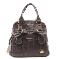 Borsa Chloe Bay borsa a mano borsa a tracolla tote Boston pelle marrone...
