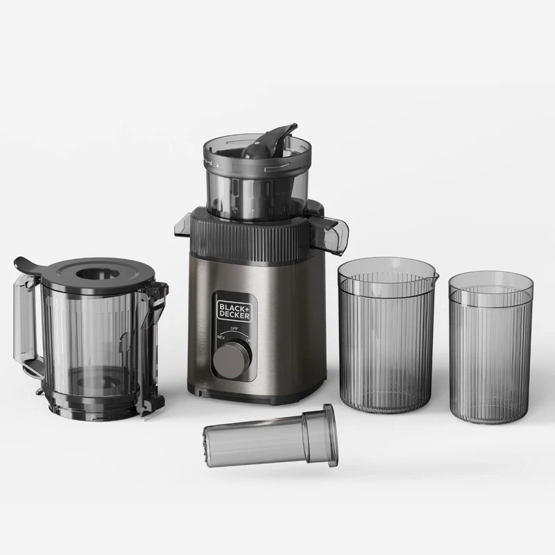 Estrattore di Succo a Freddo BLACK e Decker Spremitura Frutta e Verdura 200 Watt, fotografia 3 di 10