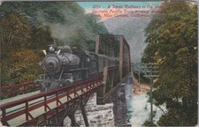 Scenic Railway West Southern Pacific Crossing Niles Canyon CA 1913 Postcard