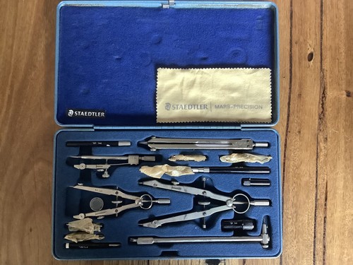 Vintage Hardcase Staedtler Mars Precision Drawing Set