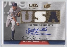 2009 USA Baseball Box Set Triple Jersey 16U National Team Albert Almora Auto 1p5