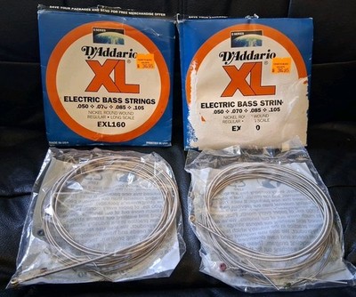 2 Sets of Vintage D'ADDARIO XL Electric BASS GUITAR STRINGS- .050/.070/.085/.105