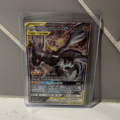 Pokémon Pikachu & Zekrom GX TAG TEAM Promo Holo 240HP SM SM168 Card