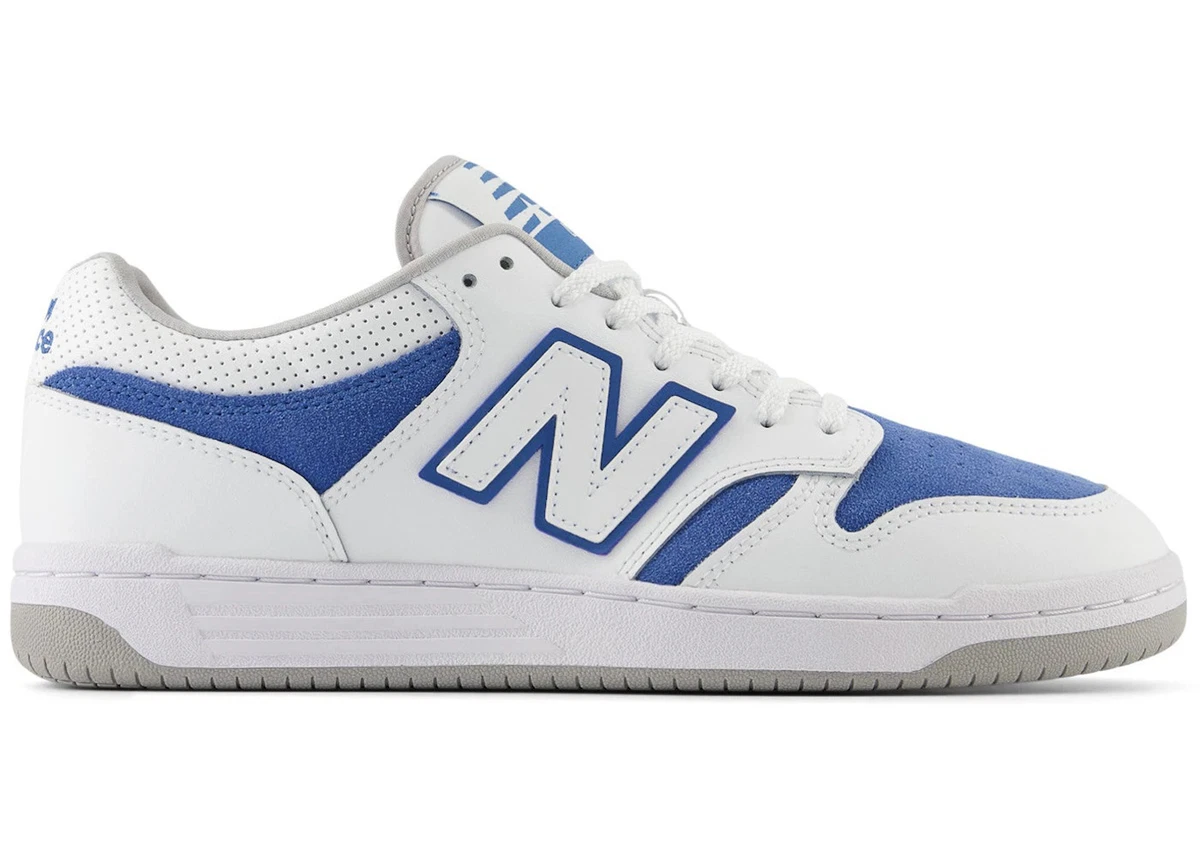 New Balance 480 Shoes Men\'s 12  White/Blue  NWB No Lid New Balance 480 White Royal Blue Suede for Sale  main image 2