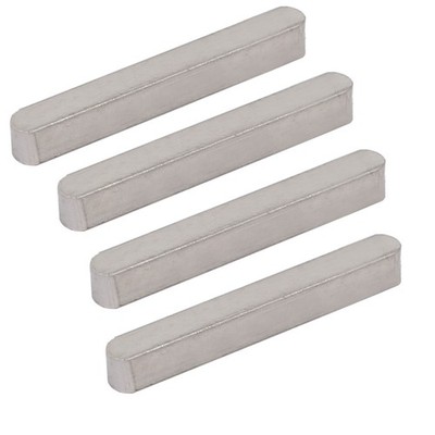 25mmx3mmx3mm 304 Stainless Steel Key Stock Keystock Silver Tone 4pcs