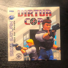 SEGA Virtua Cop Sega Saturn Shooter T Multiplayer Video Game Disc w/ Manual