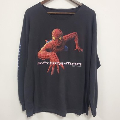 Vintage Mens 2002 Spiderman Movie Promo Graphic T Shirt Size L