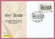 ITALIA 2025  Il Sole 24 ORE  CARTOLINA FILATELICA Bollo MILANO