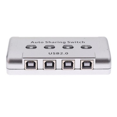4Ports USB 2.0 Auto Sharing Switch HUB Selector Switcher Für Druckerscanner