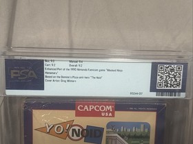 Rare Graded Yo! Noid Nintendo NES PSA Graded 9.2 NM CIB Mostly Shrink Wrapped!