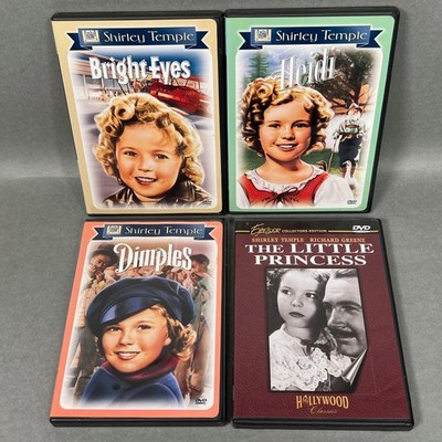 Shirley Temple DVD Lot 4 Heidi, Dimples, Bright Eyes, The Little Princess Films