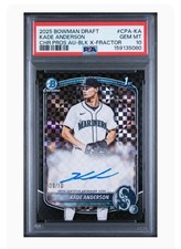 2025 Bowman Draft Kade Anderson Black X-fractor Auto /10 PSA 10 Gem Mint