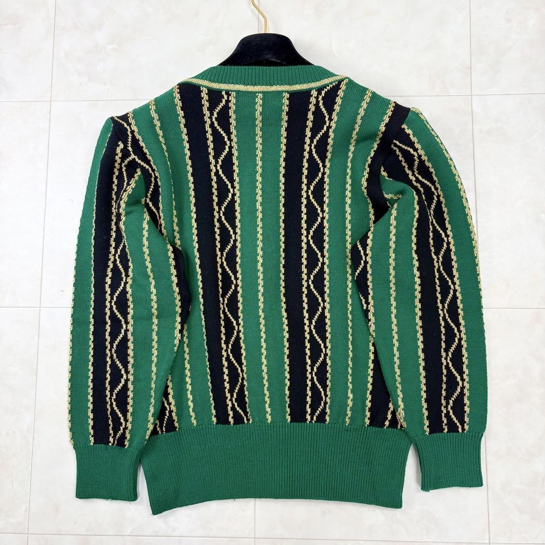 Autentico cardigan Yves Saint Laurent bottoni oro misto angora taglia M donna