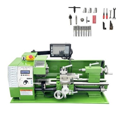 110V Precision 8''×16'' Metal Lathe Electronic Variable Speed MT5 Spindle 1100W