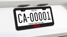 Red Chevy Logo License Plate Frame Holder Black Premium Anti-rust Premium Metal Red Chevy Logo License Plate Frame Holder Black Premium Anti-rust Premium Metal