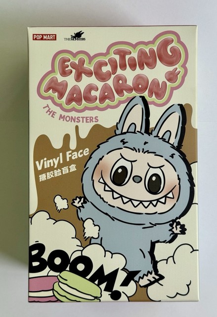 EE. UU. Auténtico POPMART LABUBU Los Monstruos Macaron Peluche Colgante Llavero Sello QR