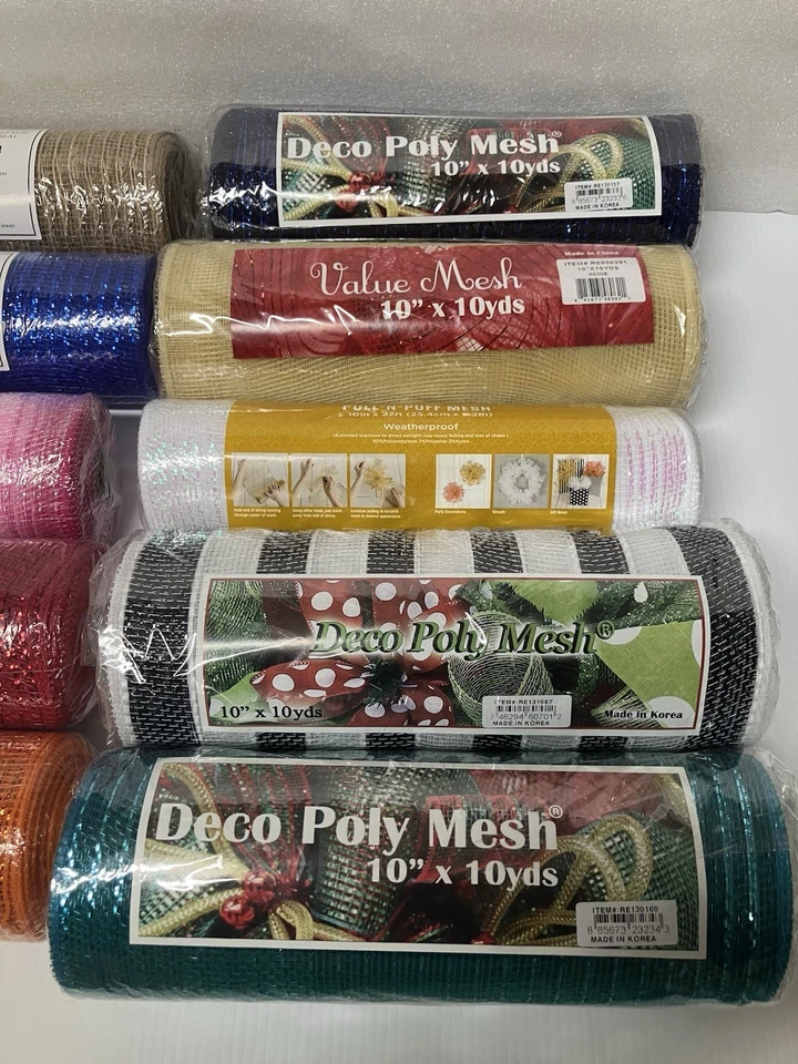 10 New Rolls Deco Poly Mesh 10" X 10 Yds - Image 3 of 4