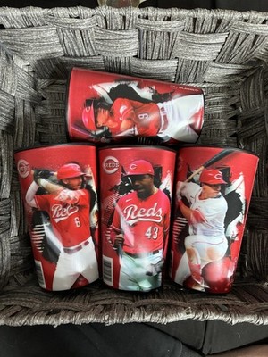 Lot of 4 Cincinnati Reds UDF United Dairy Farmers Plastic Souvenir Cup