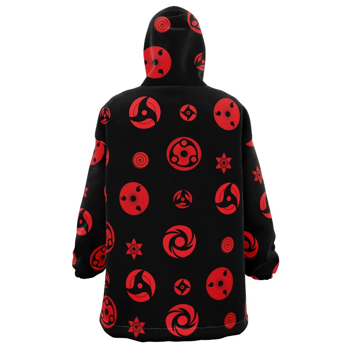 Sharingan Pattern Hoodie Blanket Oversized Cozy Wearable Narutoo Anime Gift