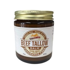 Bálsamo de sebo de carne alimentado con pasto 4 oz - Hidratante natural orgánico para la piel para rostro y bo