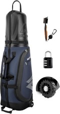 Golf Travel Bags for Airlines with Wheels  ABS Hard Case Top, Protect Blue