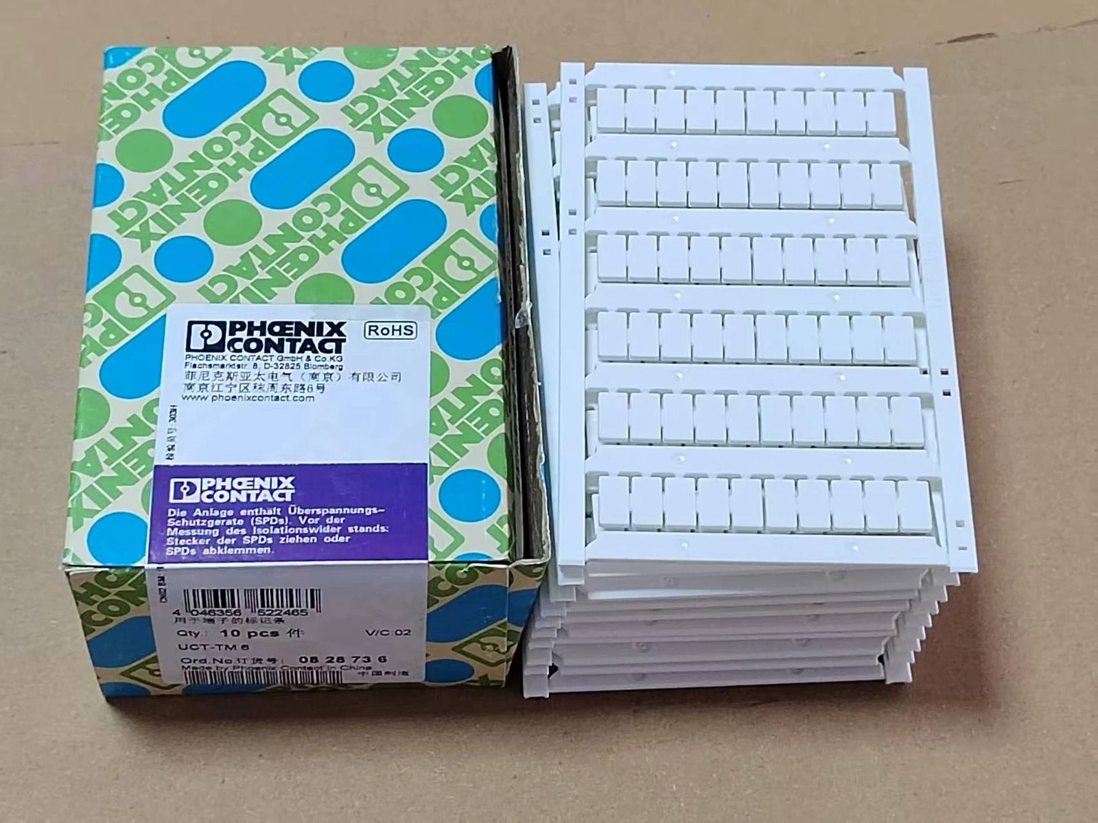 10PCS Phoenix Contact UCT-TM 6 0828736 Terminal Block Marker Cards Fast Shipping