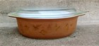 Vintage Early American Brown and Gold Pyrex 2½qt 045 Casserole Dish with Lid — photo 1