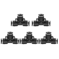 5 Stück Luftleitungsverschraubung G 1/8" Schnellkupplung Pneumatisch T-Stück zum Einstecken