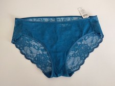 SOMA Large Vanishing Edge All-Over Lace Hipster Panties Ceramic Blue NWT 30