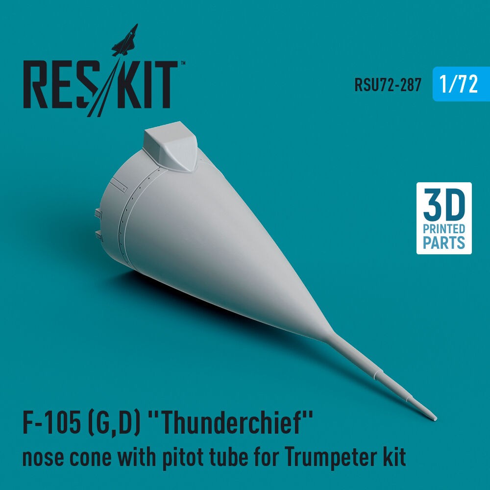 ResKit RSU72-0287 1:72 F-105 Thunderchief Nose Cone With Pitot Tube Kit