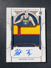 2023-24 National Treasures Patch Auto RPA Hunter Tyson #112 Bronze 14/49 RC XV44
