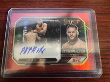 Rafael Fiziev UFC Auto 2023 Panini Select Octagon Action Auto Red 3/99