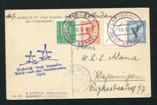Zeppelin 1932 LZ 127 Sieger 164Cb Holland Flight Germany Bord Post B/W Zep Card