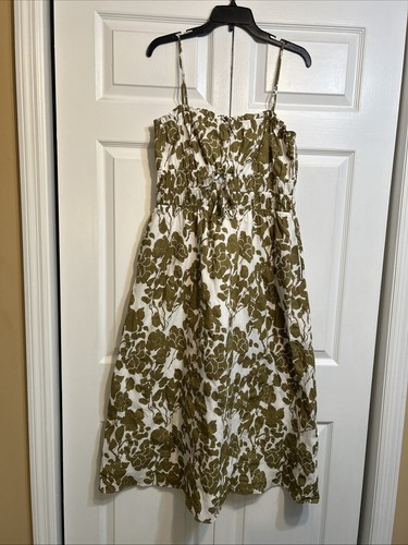 NWT Lucy Paris Smocked Goldie Maxi Sun Dress Size L Large Lined Ruffle
