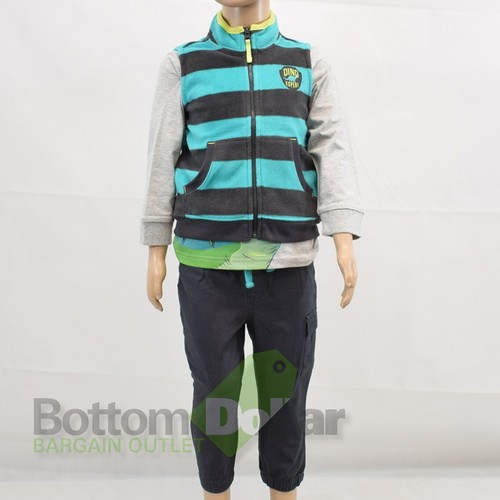 Simple Joys By Carter's Toddler Boy's 3 Piece Fleece Vest Playwear Set (2T) - 第 1/4 張圖片