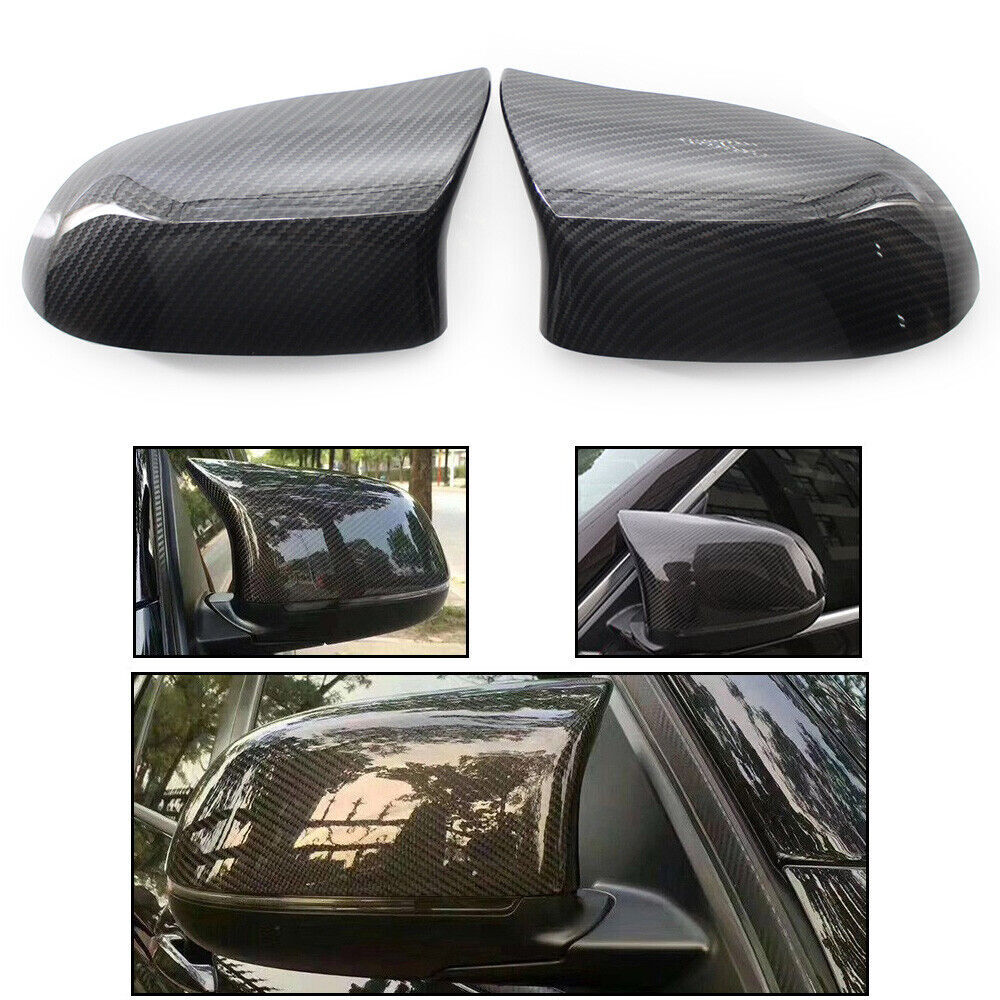Carbon Fiber Style Side Mirror Cover Caps M Type for BMW X5 F15 X6 F16 2014-2018