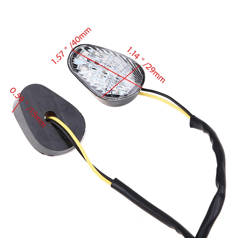 INDICADOR LED INTERMITENTE LUZ MONTAJE EMPOTRADO PARA 2004-2006 YAMAHA YZF R1 R6S 12V Foto 4 de 4