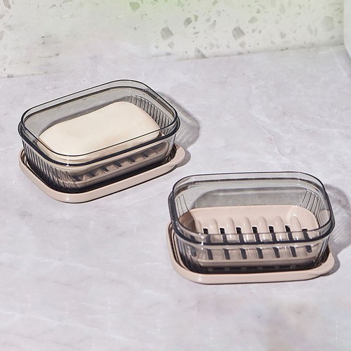 1PC With Cover Soap Dish Doubledeck Soap Holder Soap Container
