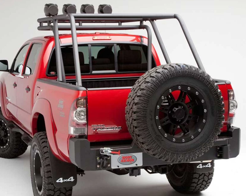 Body Armor Powder Coat Carbon Steel Rear Bumper for 2005-2015 Toyota Tacoma Foto 3 de 4