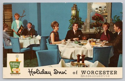 Postcard Holiday Inn of Worcester Massachusetts, Dining Area, Restaurant