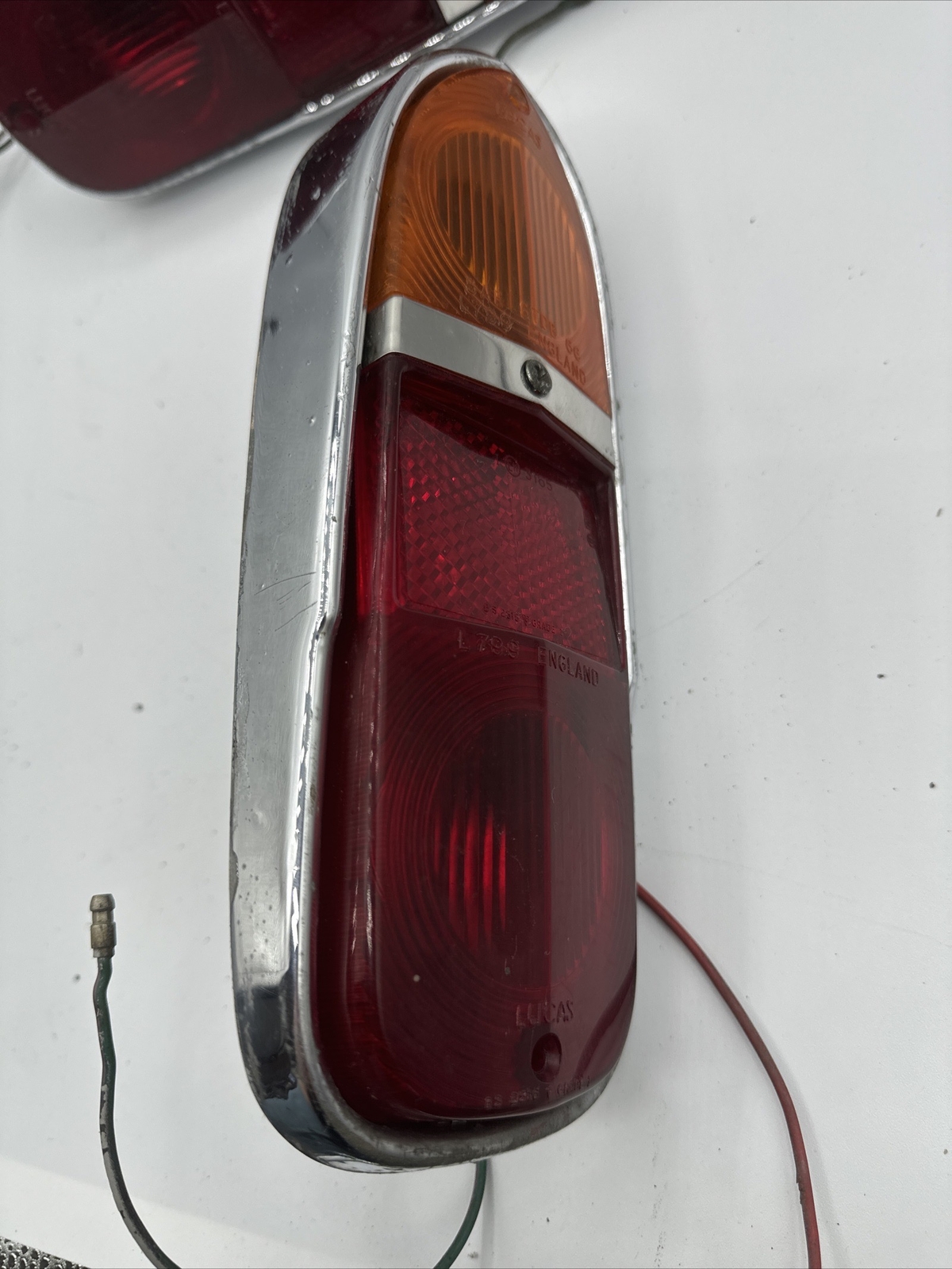 Triumph Tr5 And Aston Martin,Original Lucas  Rear Lamp Lenses, And Housing L799.